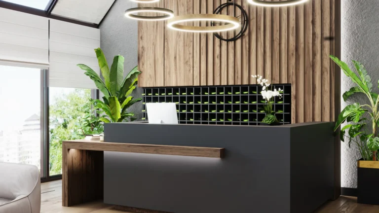 interior design for reception in office in chennai